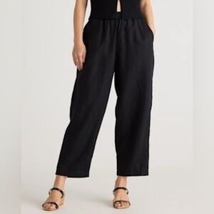 Quince Black 100% European Linen Pants